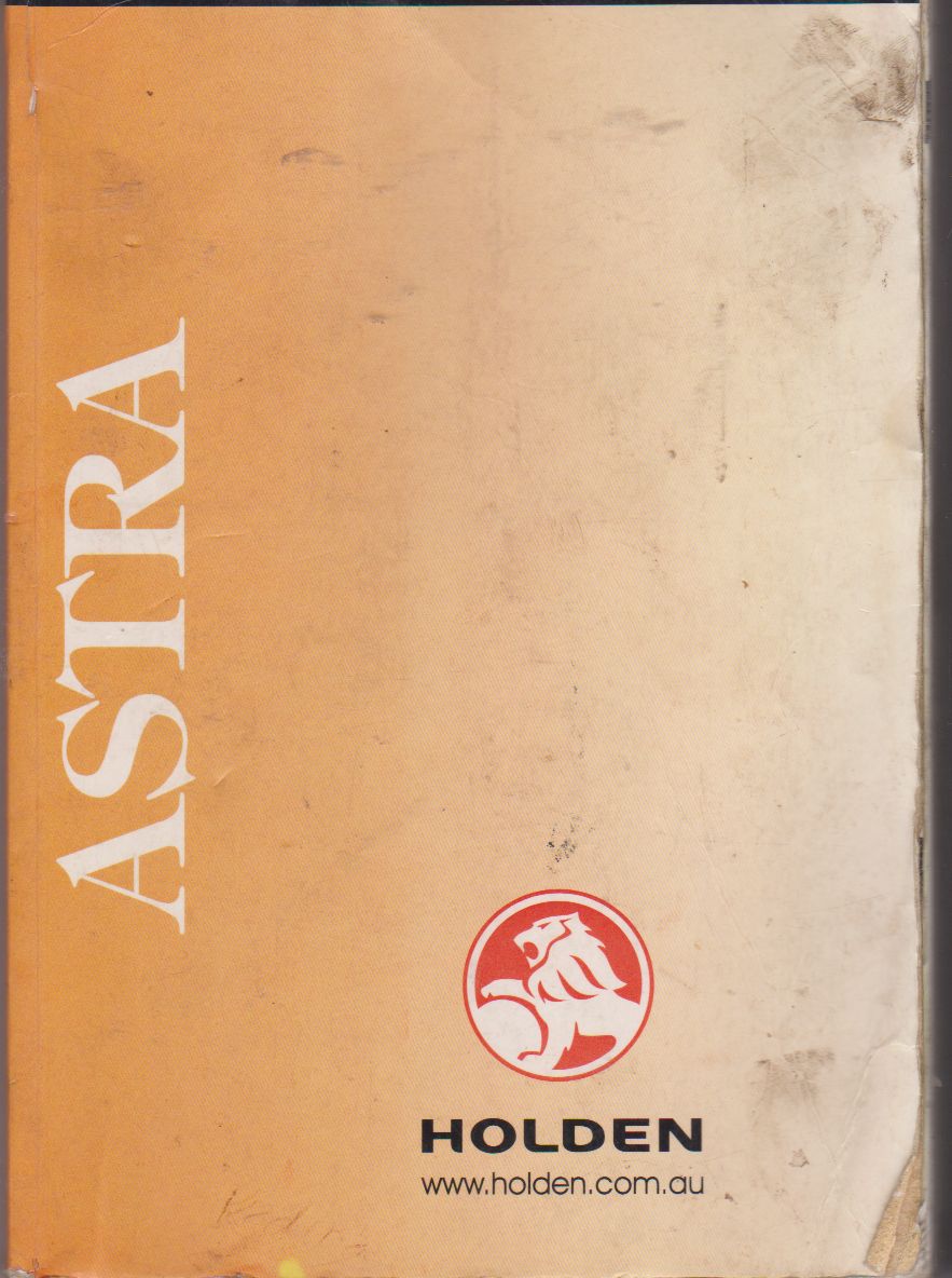 Holden Astra TS Series Owners Handbook